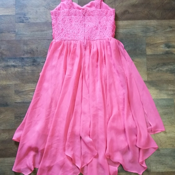 Tween Diva Pink Hi-Lo Dress Girl's Size: 8 - Picture 3 of 3